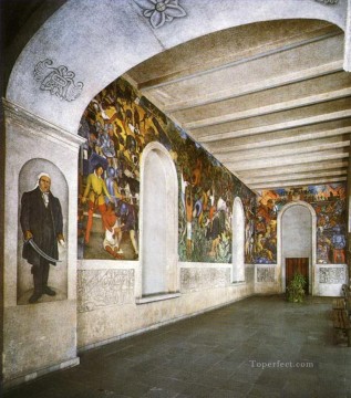 Diego Rivera Painting - conquest and revolution 1931 communism Diego Rivera